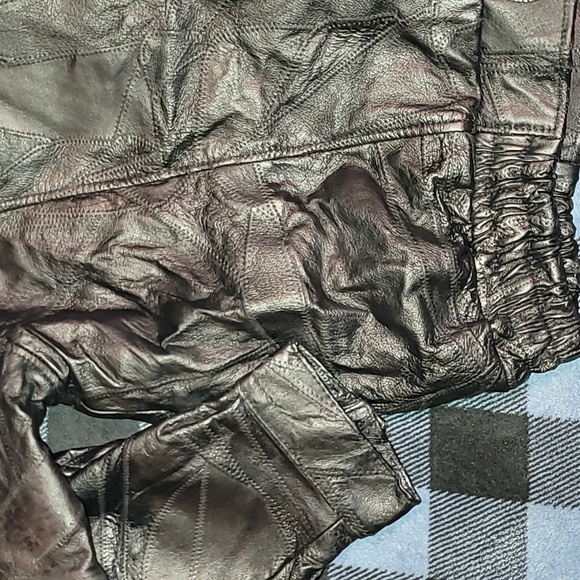 Vintage. 90s. Milan Leather. Patchwork leather. Heavyweight w/lining. Size 3x - Picture 13 of 16